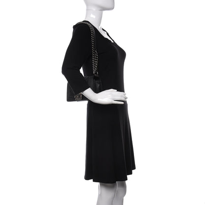 Chanel Calfskin Chevron Quilted Small Boy Flap Black 2 of 9