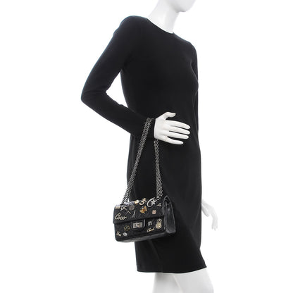 Chanel Aged Calfskin Lucky Charms 2.55 Reissue 224 Flap Black 2 of 8