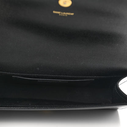 Saint Laurent Grain De Poudre Monogram Cassandre Clutch Black 4 of 8