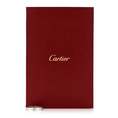 Cartier 18K White Gold 3.5mm LOVE Wedding Band Ring 63 10.25 5 of 5