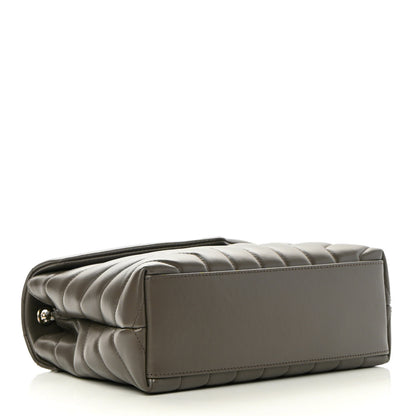 Saint Laurent Calfskin Y Quilted Monogram Small Loulou Chain Satchel Taupe 4 of 15