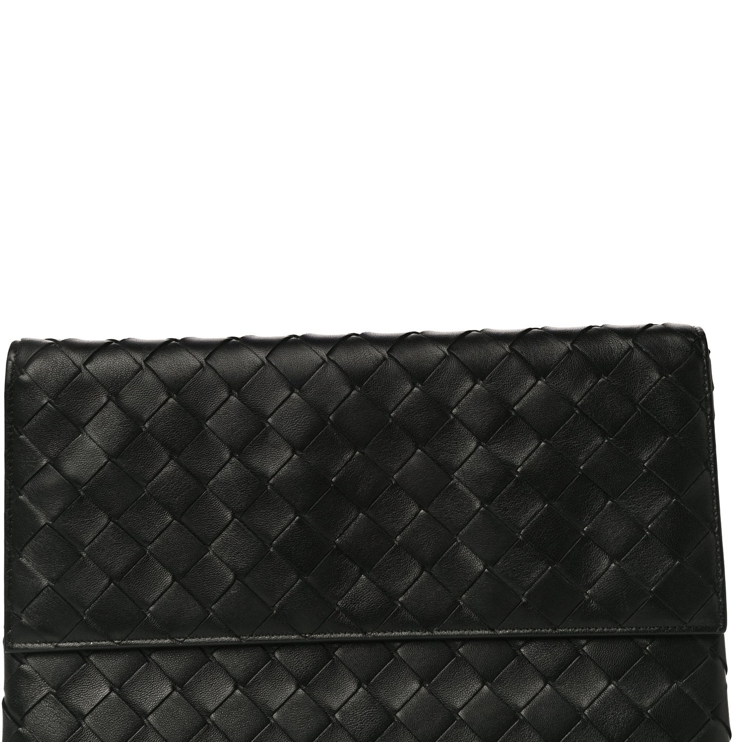 Nappa Intrecciato Flap Pouch Black
