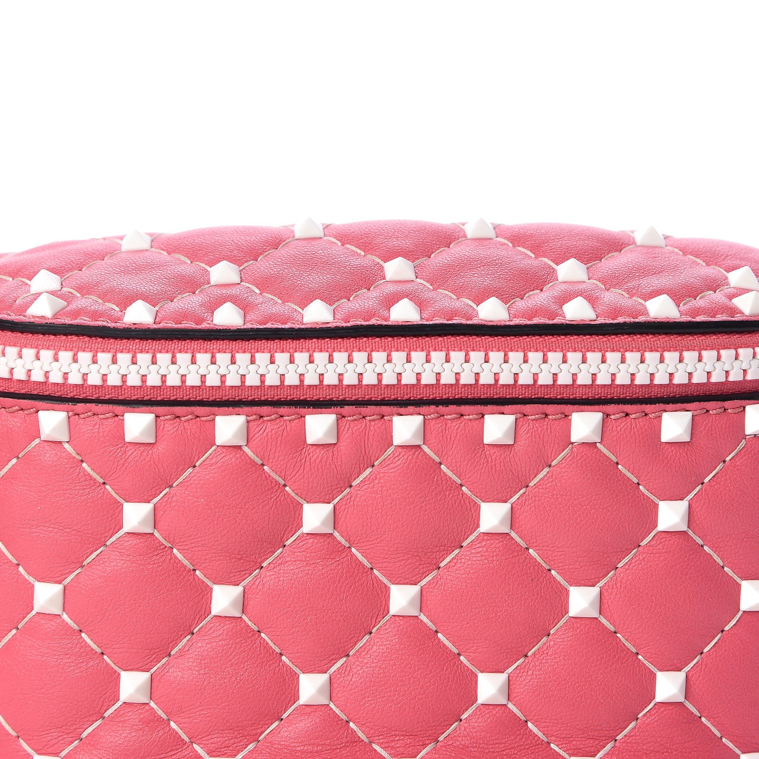 Valentino Garavani Lambskin Free Rockstud Spike Belt Bag 85 Shadow Pink 7 of 10
