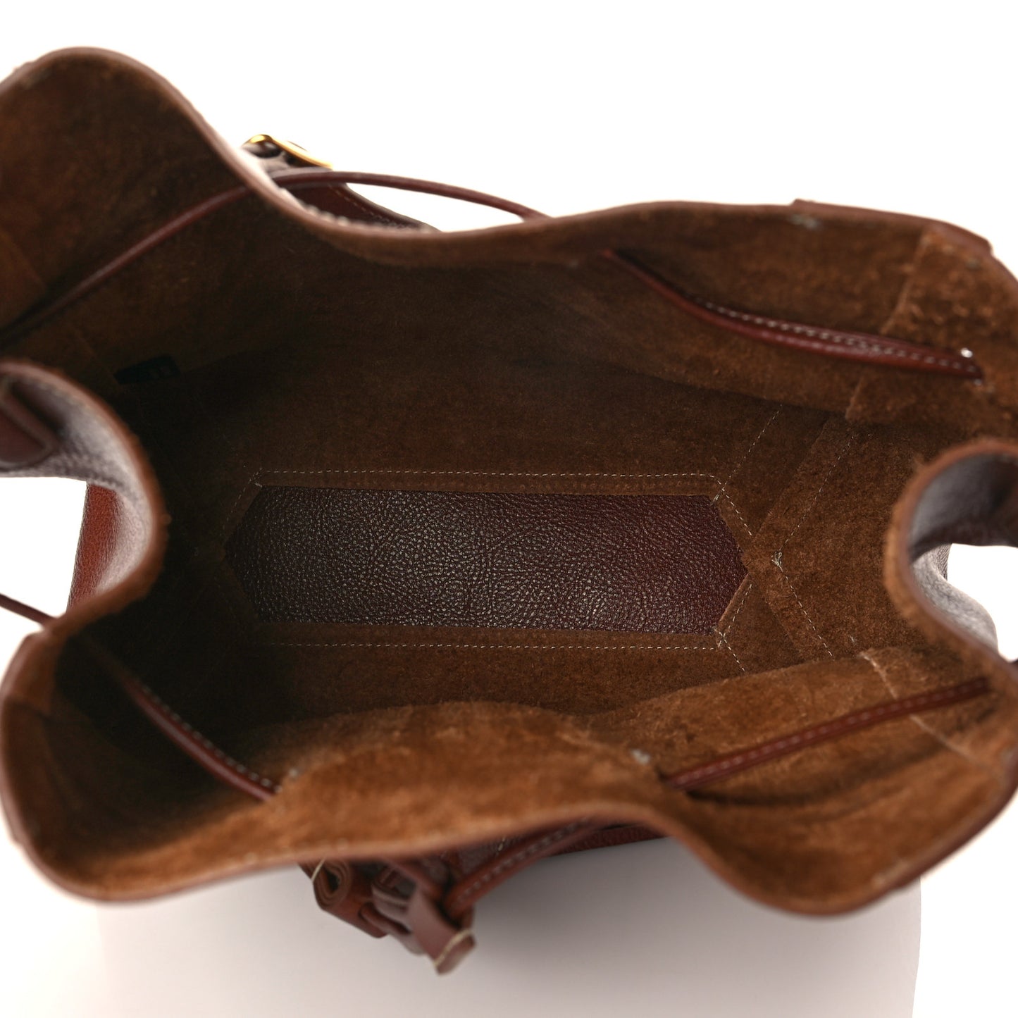 Heavy Grain Calfskin Small Millie Tote Oak