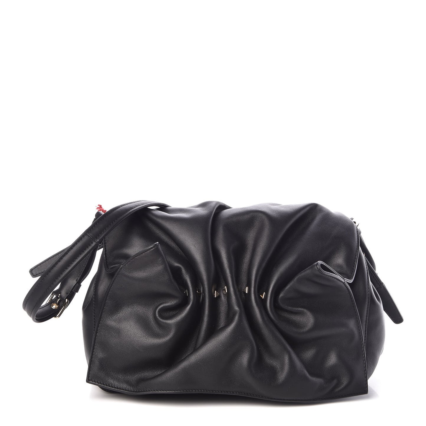 Smooth Calfskin Bloomy Crossbody Bag Black