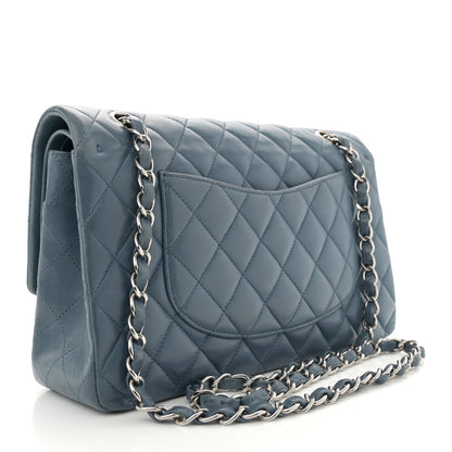 Chanel Lambskin Quilted Medium Double Flap Blue 3 of 11