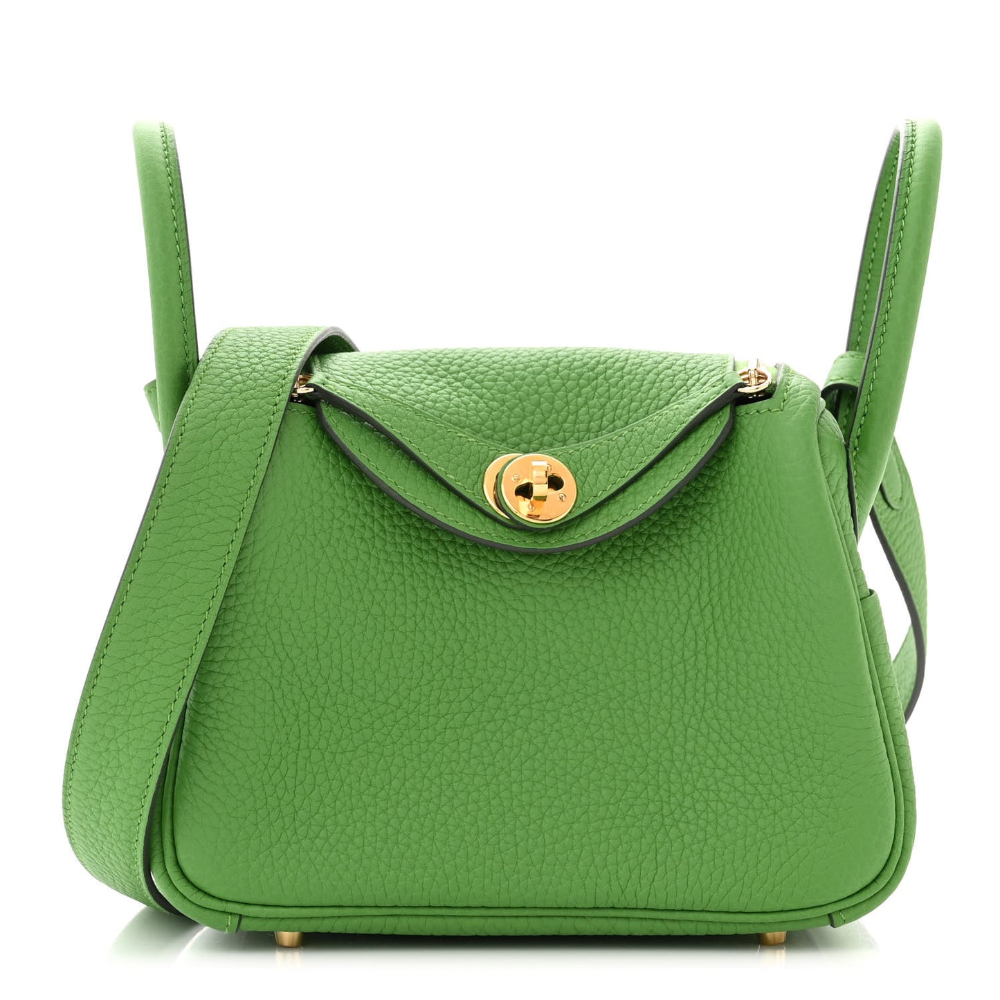 Taurillon Clemence Mini Lindy 20 Vert Yucca