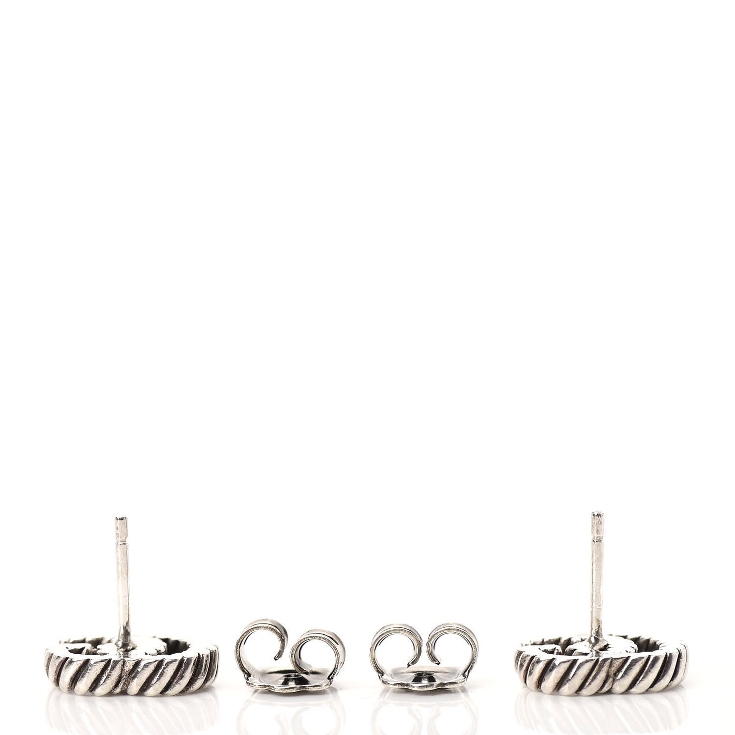 Sterling Silver Torchon Double G Earrings