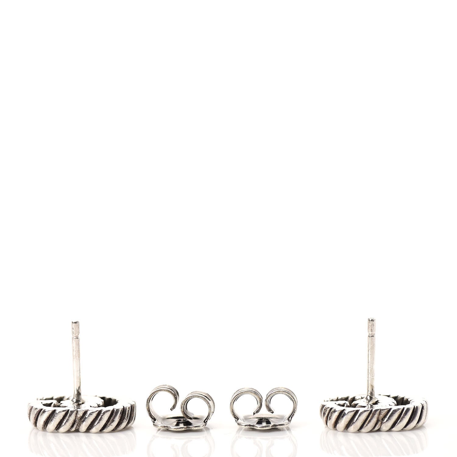 Gucci Sterling Silver Torchon Double G Earrings 3 of 6
