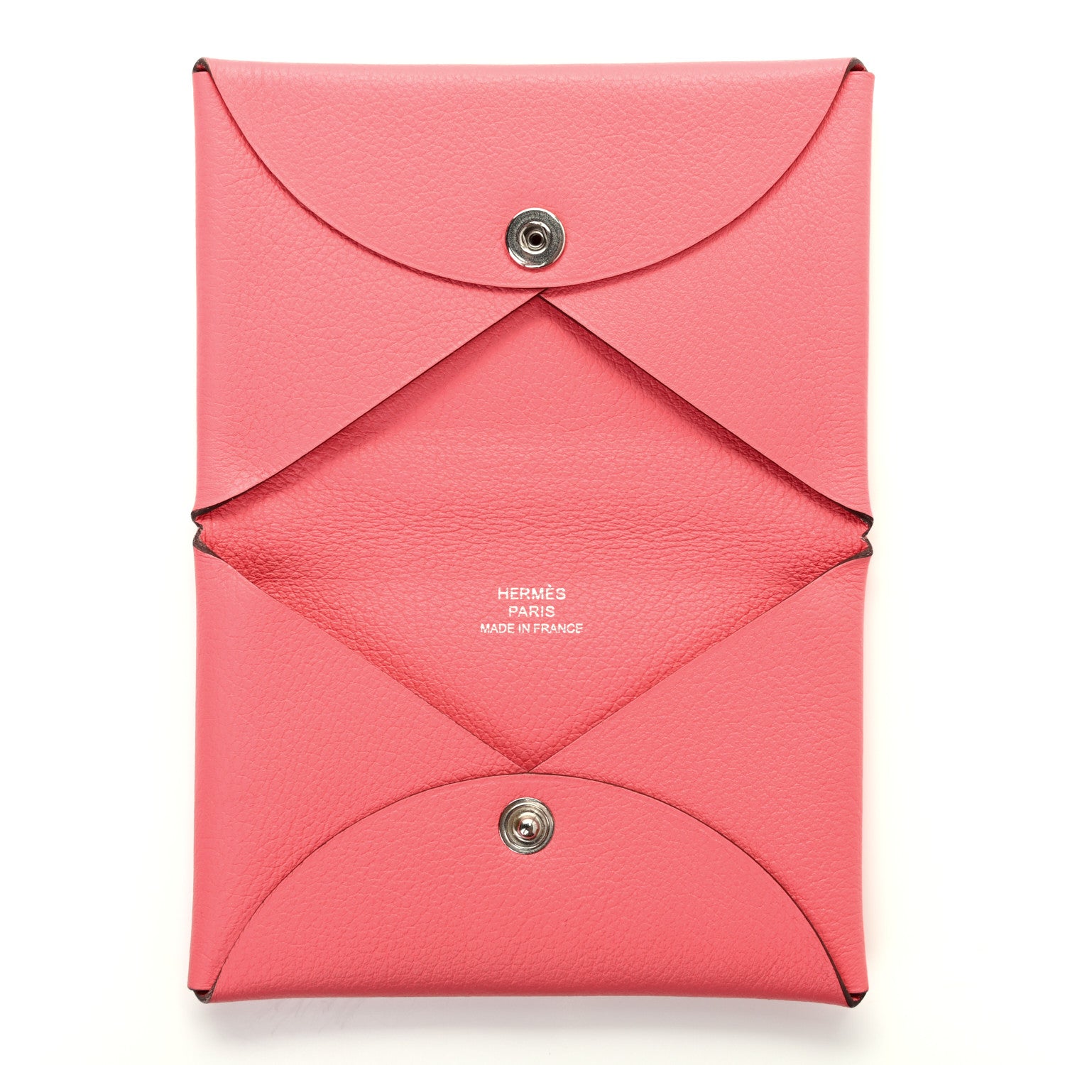 Hermes Chevre Mysore Calvi Card Case Rose Azalee 5 of 12