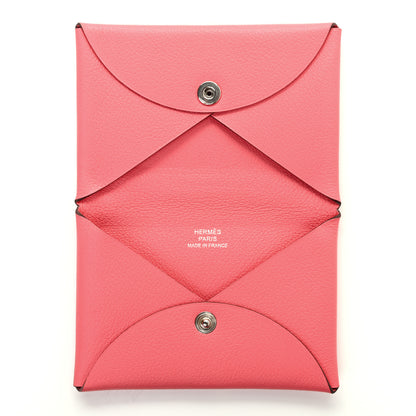 Hermes Chevre Mysore Calvi Card Case Rose Azalee 5 of 12