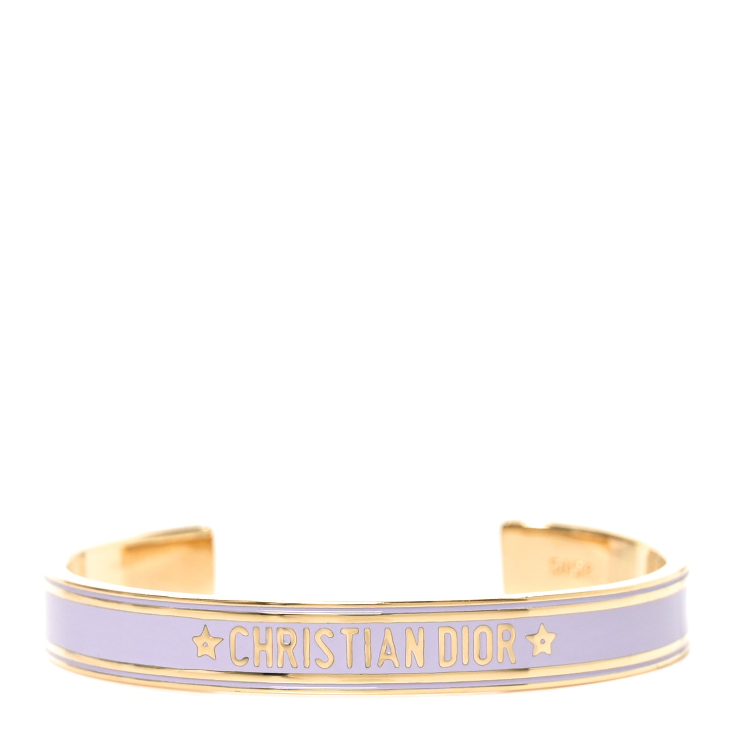 Metal Enamel Code Bangle Bracelet Lavender Gold