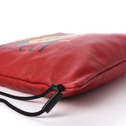 Gucci Calfskin Mens Logo Drawstring Backpack Red 6 of 13