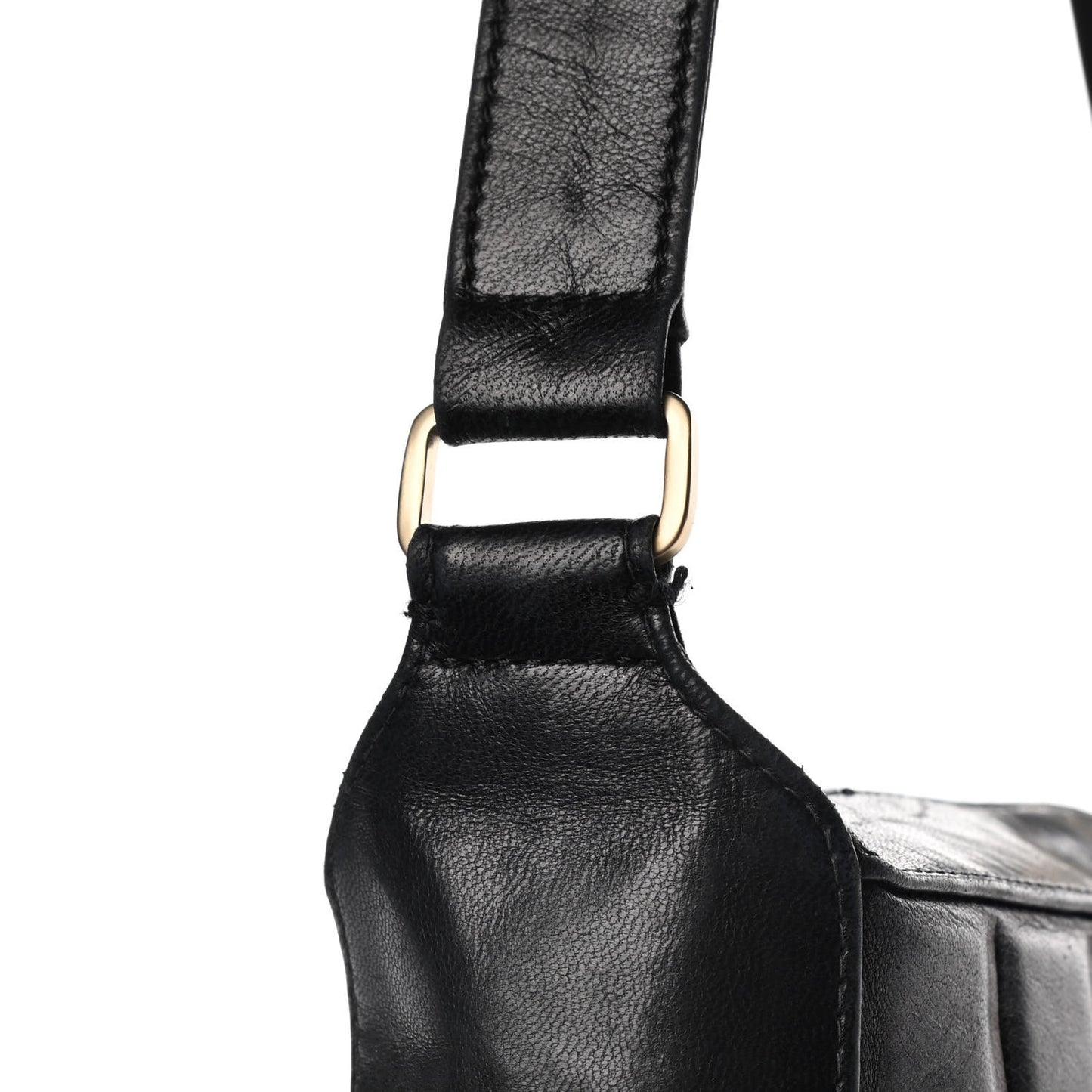 Lambskin Quilted Small Chocolate Bar Shoulder Bag Black
