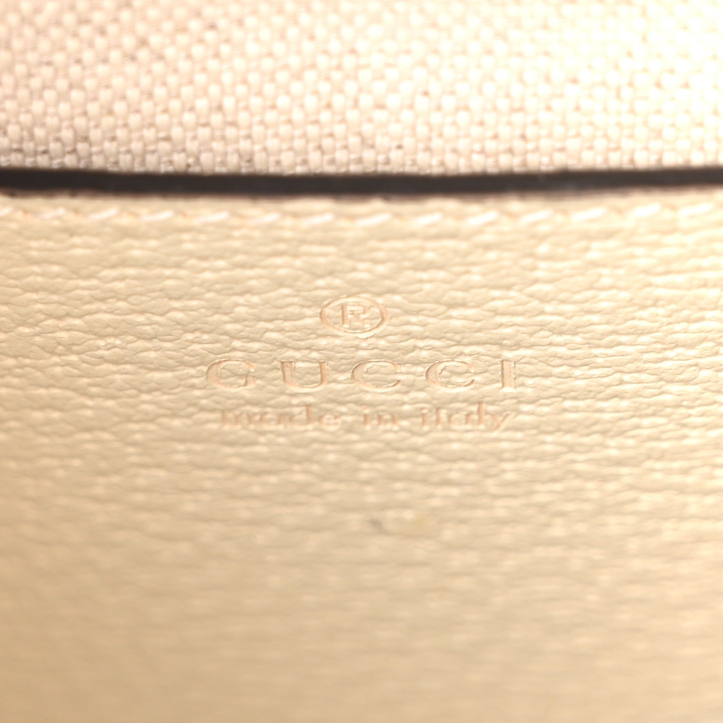 Monogram Jumbo GG Textured Dollar Calfskin Web Mini Diana Tote Bag Off White