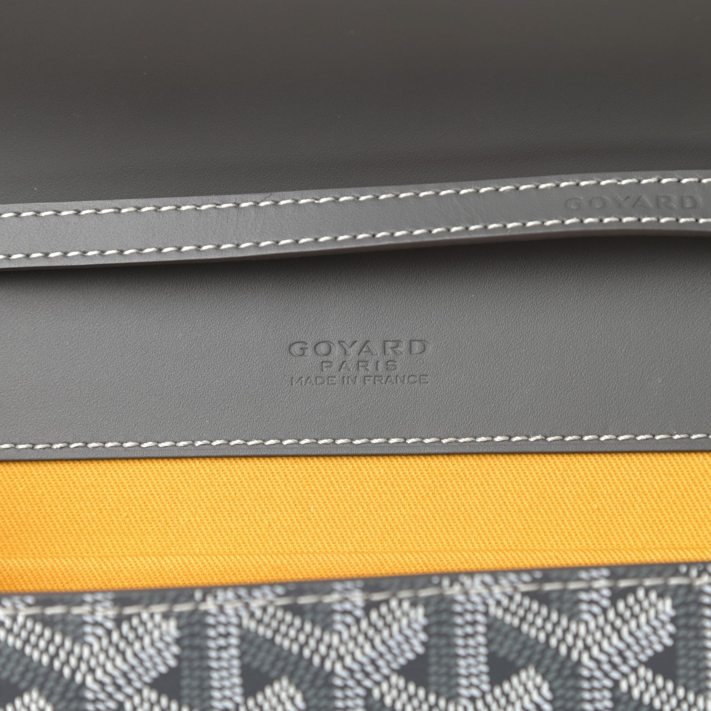 Goyardine Monte Carlo Bois Clutch With Strap Gray