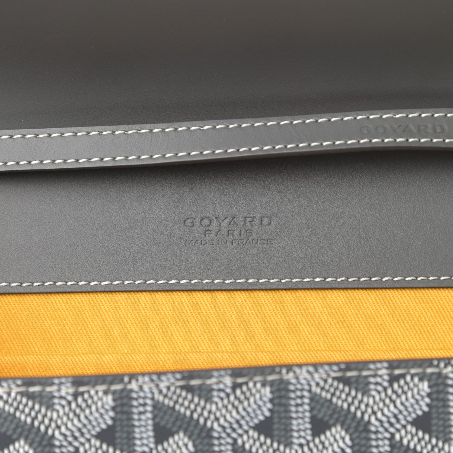 Goyard Goyardine Monte Carlo Bois Clutch With Strap Gray 6 of 10