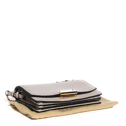 Burberry Signature Grain Madison Small Clutch Bag With Chain Stone White 4 of 6