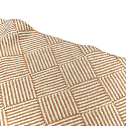 Hermes Cashmere Tile Weave Muffler Camel Ecru 5 of 5