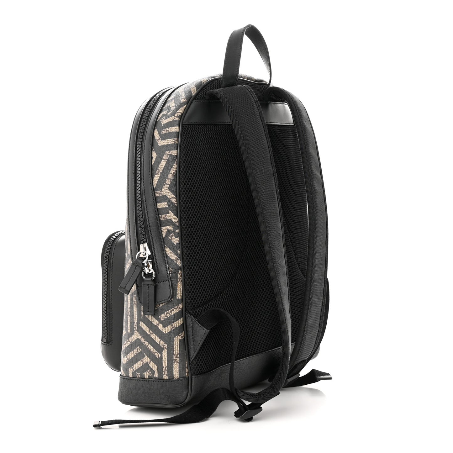 GG Supreme Monogram Caleido Medium Day Backpack Black