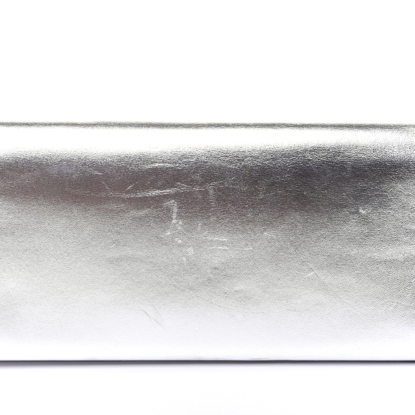 Metallic Calfskin Classic Monogram Cassandre Clutch Argento