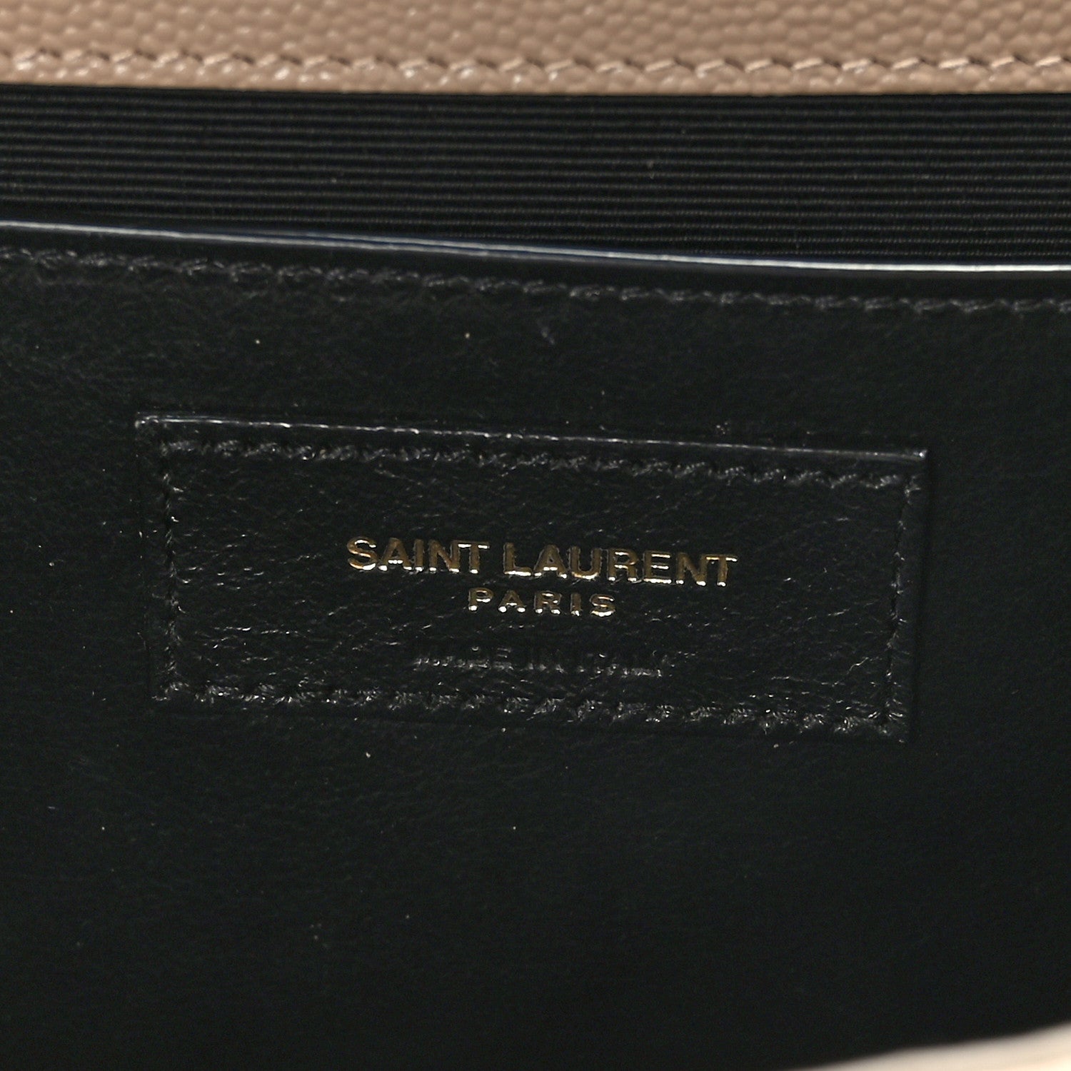 Saint Laurent Grain De Poudre Textured Mixed Matelasse Medium Triquilt Monogram Satchel Greyish Brown 6 of 9