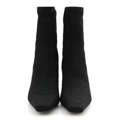 Gucci Technical Jersey Knit GG Monogram Square G 75mm Ankle Boots 39.5 Black 3 of 8