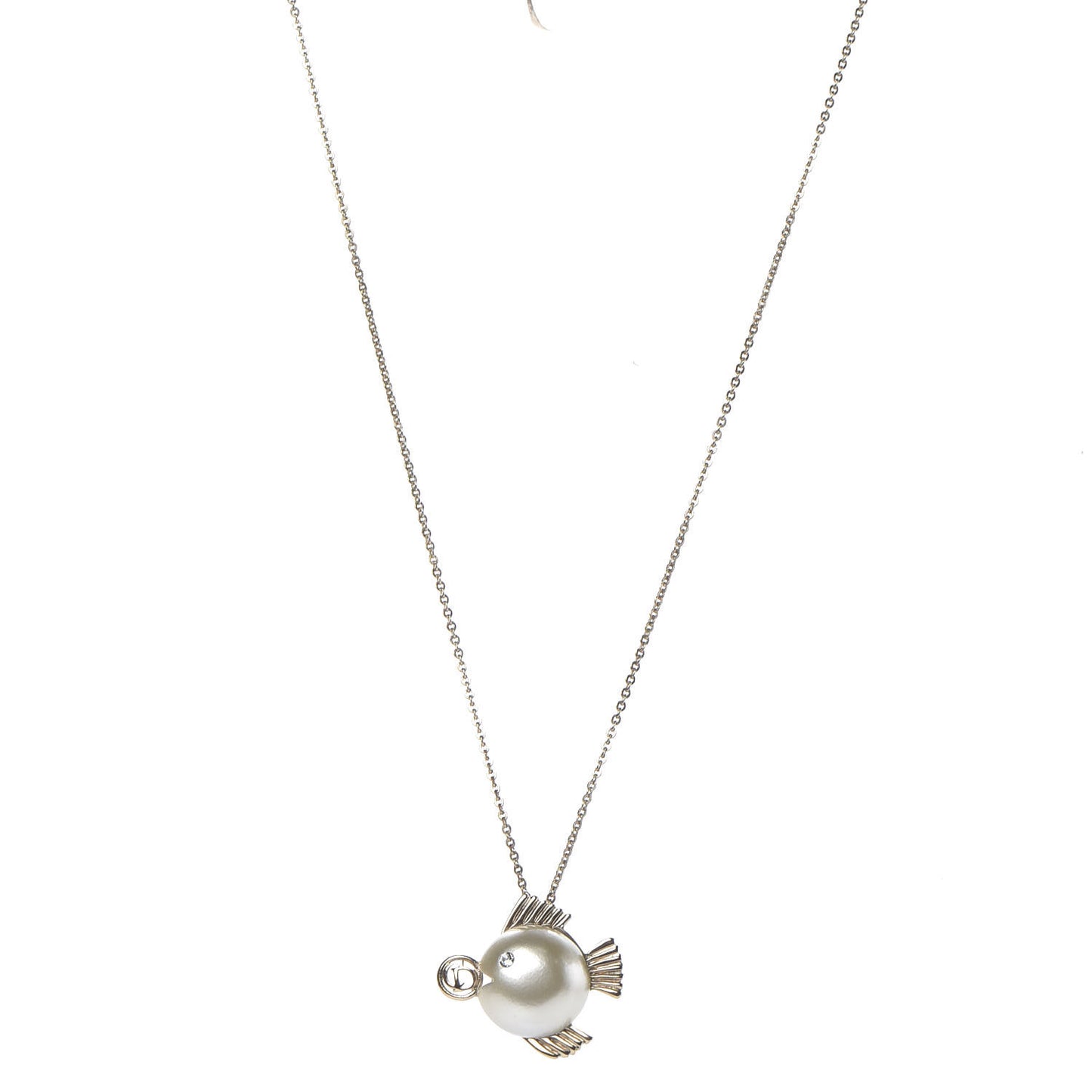 Resin Metal Tell Me Dior Zodiac Pisces Necklace Gold