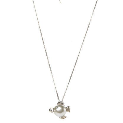 Christian Dior Resin Metal Tell Me Dior Zodiac Pisces Necklace Gold 1 of 5