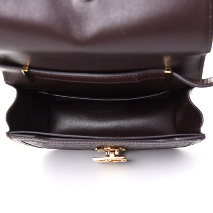 Burberry Calfskin Monogram Embossed Mini TB Bag Oxblood 7 of 10