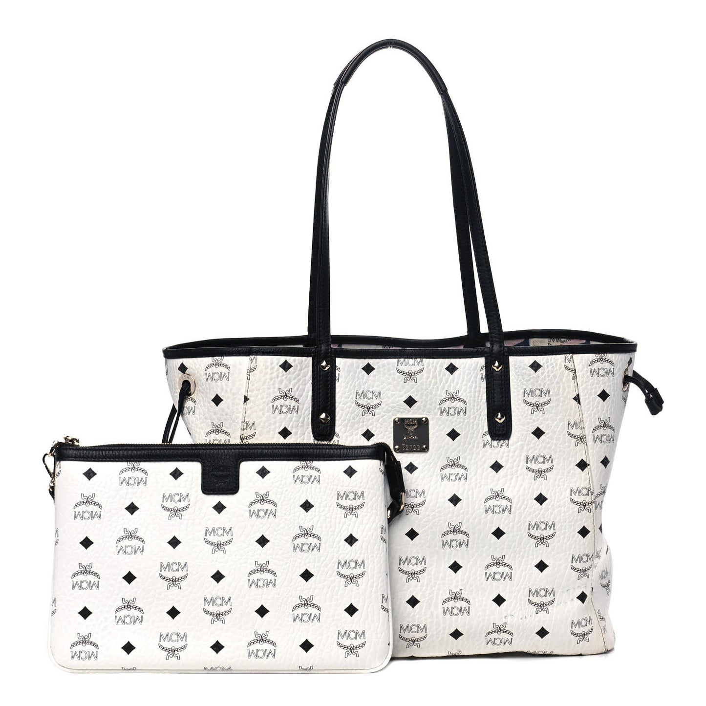 Visetos Medium Project Reversible Shopper Tote White