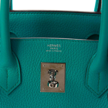 Hermes Taurillon Clemence Birkin 30 Bleu Paon 10 of 18