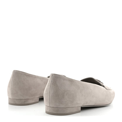 Chanel Suede Heart CC Loafers 40.5 Grey 5 of 9