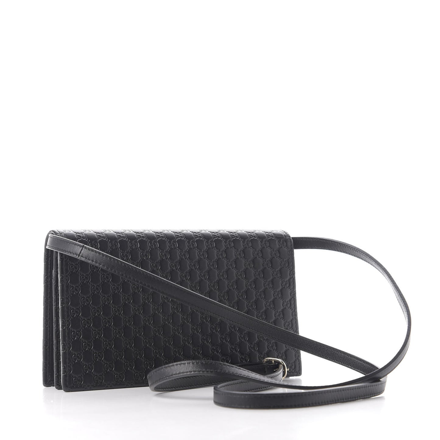 Microguccissima Crossbody Wallet Black
