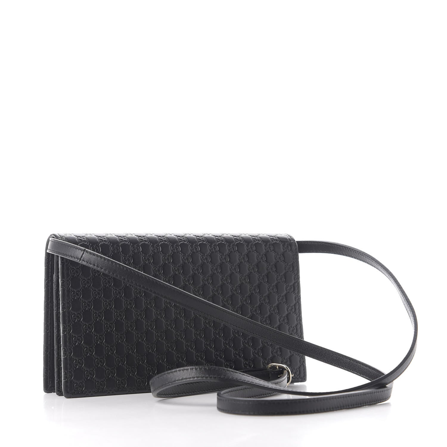 Gucci Microguccissima Crossbody Wallet Black 2 of 7