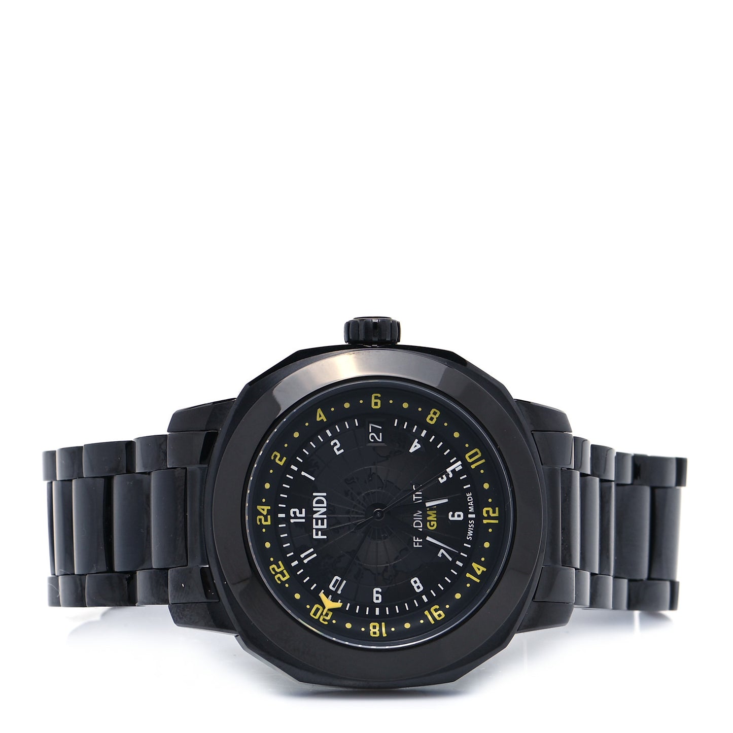 PVD Stainless Steel 42mm Selleria GMT Automatic Watch Black