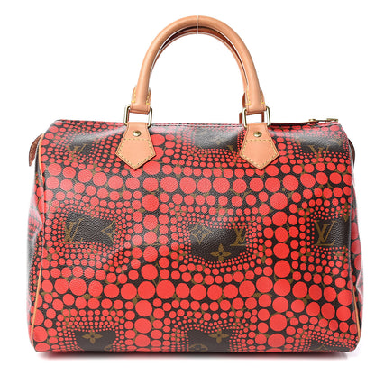 Louis Vuitton Monogram Kusama Town Speedy 30 Red 1 of 10