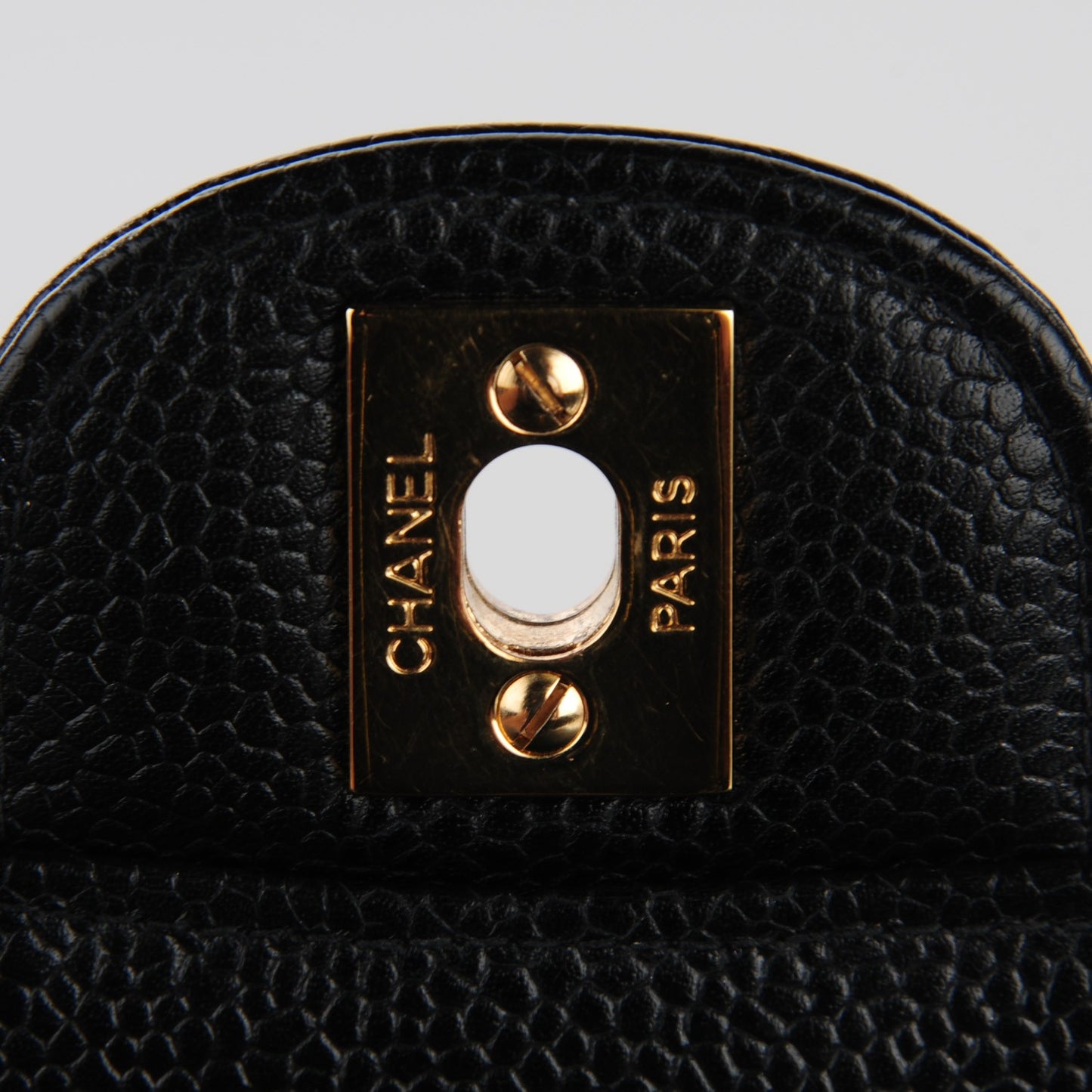Caviar Quilted Small Double Flap Black