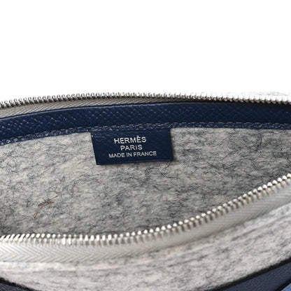 Hermes Felt Epsom Colorblock Toodoo 29 Zip Pouch 6 of 7