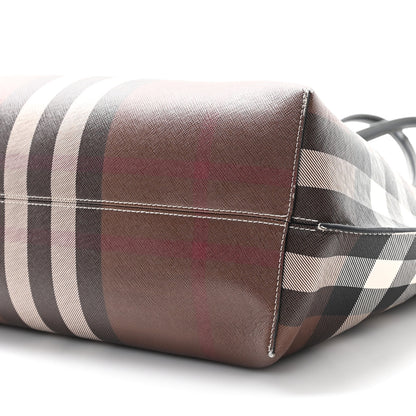 Burberry E-Canvas Check Medium Soft TB Tote Dark Birch Brown 9 of 9