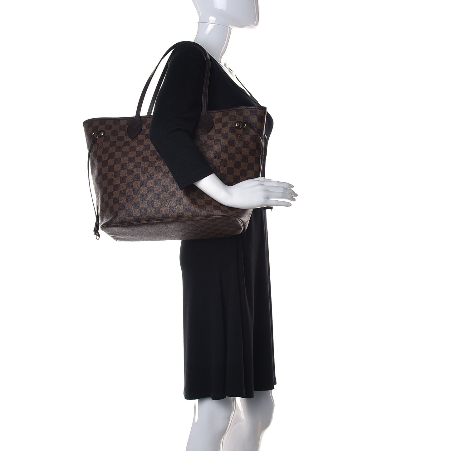 Damier Ebene Neo Neverfull MM Rose Ballerine