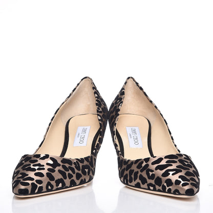 Jimmy Choo Satin Romy 80 Pumps 42 Leopard 6 of 10