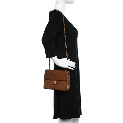 Chanel Lambskin Quilted Small Single Flap Brown 2 of 10