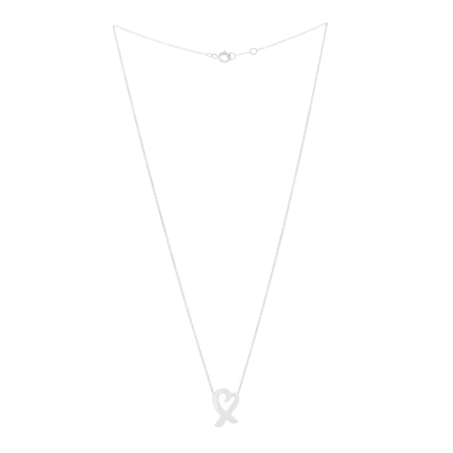 Sterling Silver Paloma Picasso Loving Heart Pendant Necklace