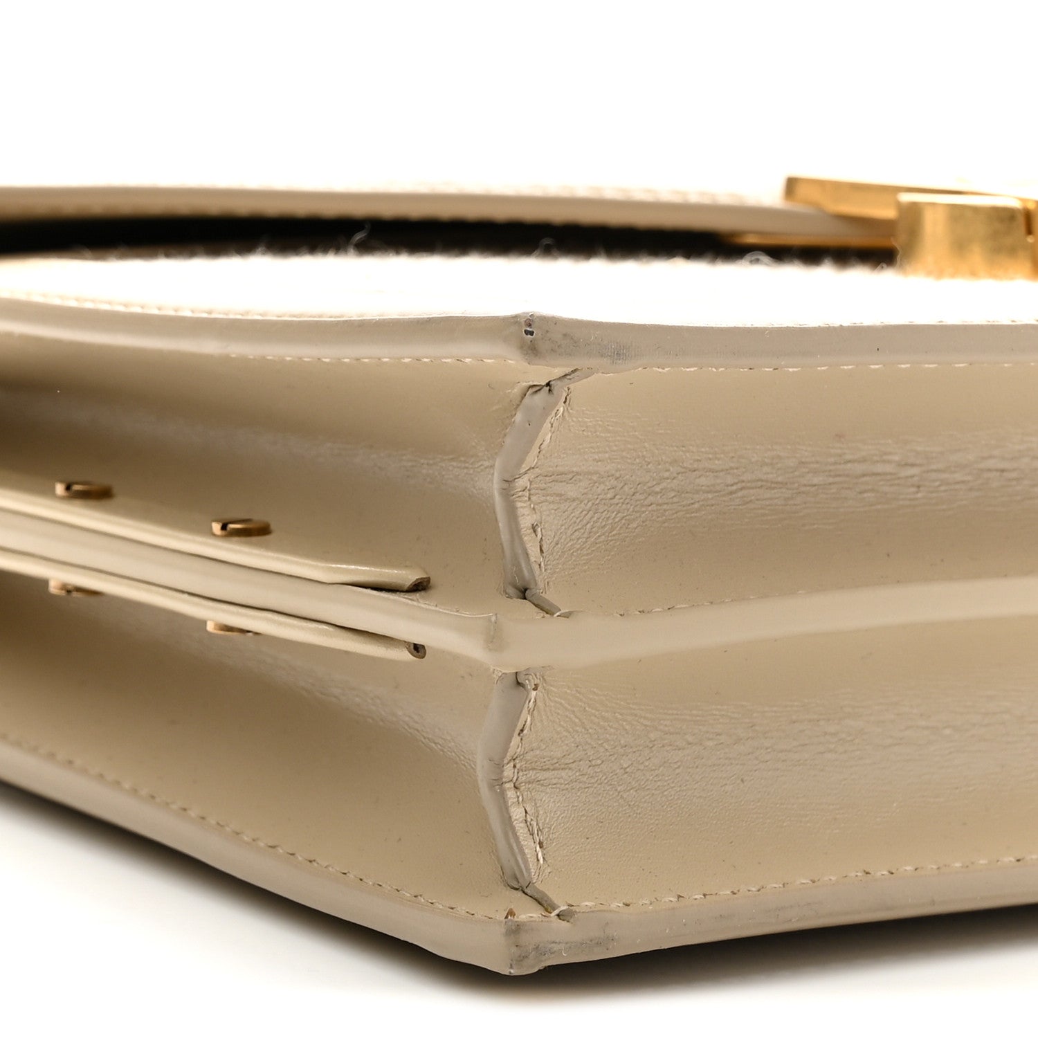 Saint Laurent Canvas Calfskin Classic Monogram Cassandra Natural Beige Sea Salt 9 of 11