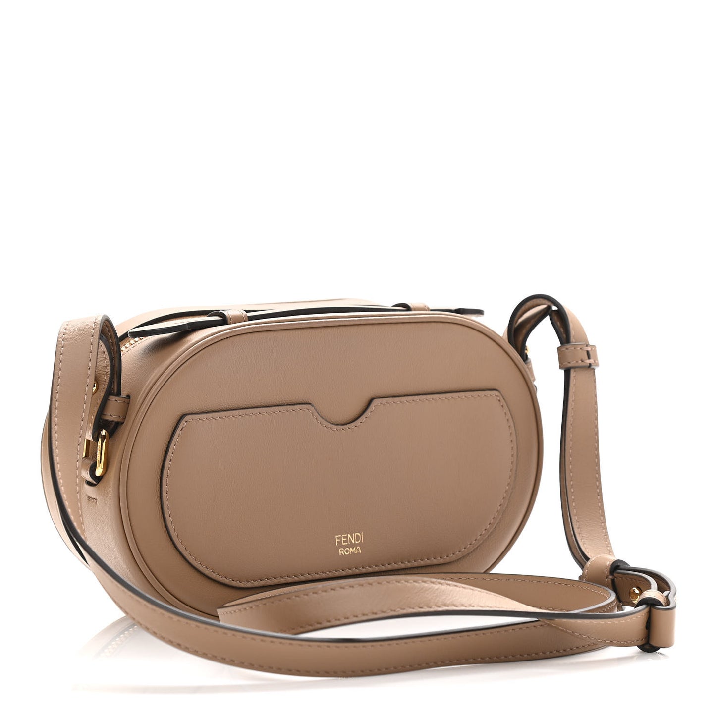 Vitello Grace Camoscio O'Lock Mini Camera Case Sand Rovere
