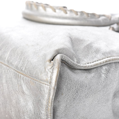 Balenciaga Laminated Agneau Classic Silver Hardware City Silver 10 of 11