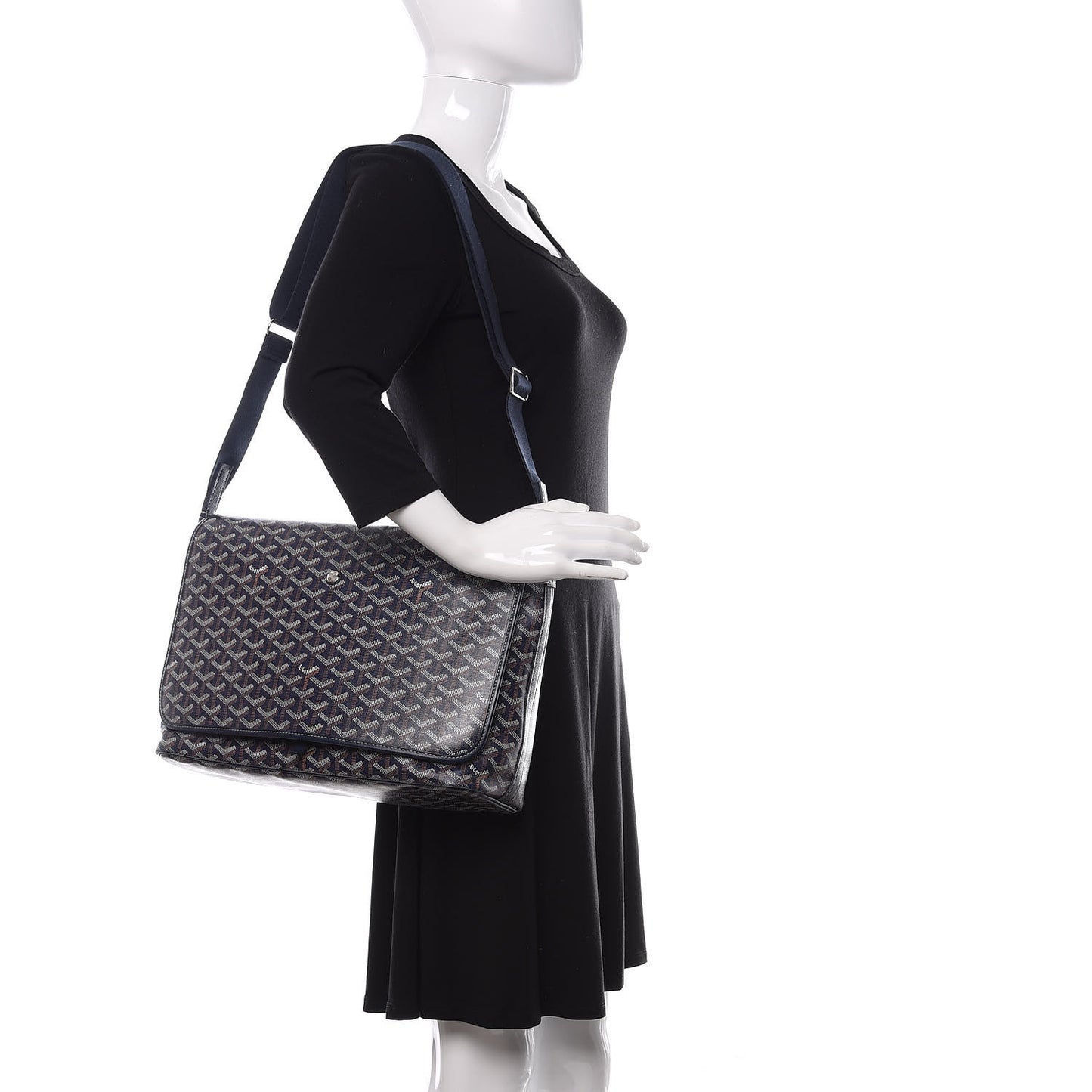 Goyardine Capetien Messenger Bag Navy