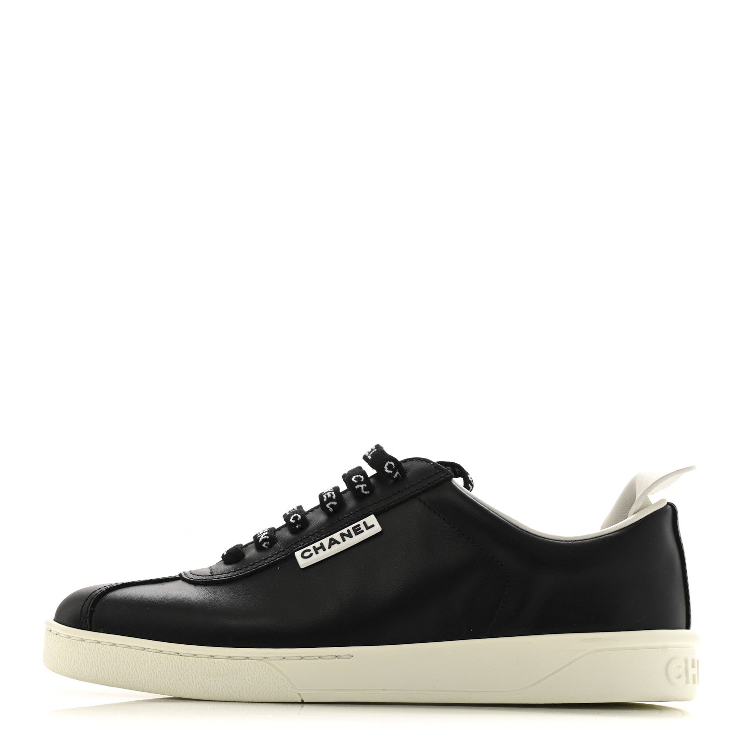 Chanel Calfskin CC Womens Sneakers 36 Black 1 of 12