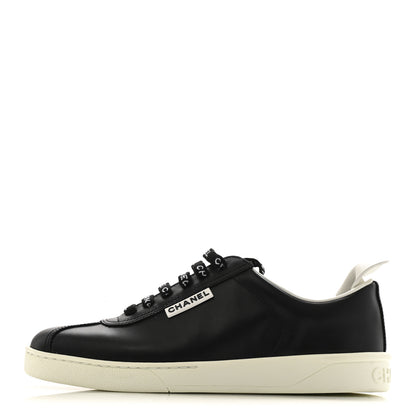 Chanel Calfskin CC Womens Sneakers 36 Black 1 of 12